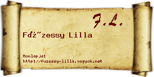 Füzessy Lilla névjegykártya